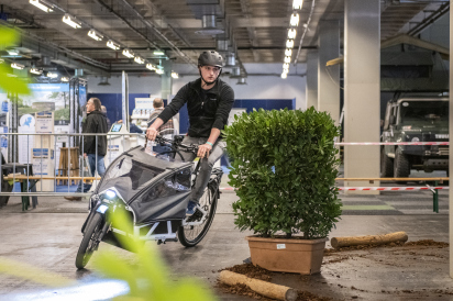 testrijder op de E-bike Challenge in België