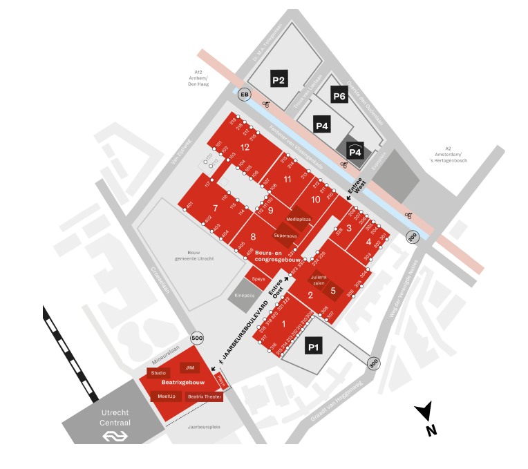 route to Jaarbeurs halls