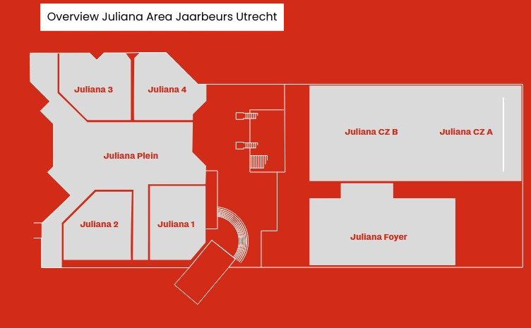 overview lecture rooms Jaarbeurs Utrecht