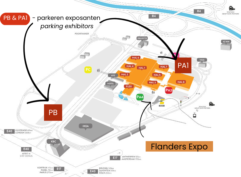 parking exhibitors Flanders Expo